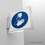 Cartello obbligatorio disinfettare le mani M061