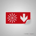 Cartello allarme con freccia antincendio mod. 2:1