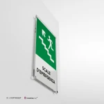 Cartello scale d'emergenza con testo mod. verticale