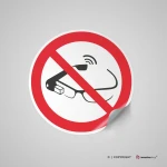 Cartello proibito l'uso degli smart glass P044