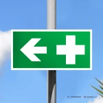 Cartello pronto soccorso con freccia mod. 2:1