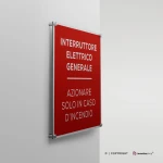 Cartello interruttore elettrico generale