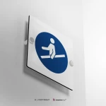 Cartello obbligatorio usare il corrimano M012