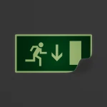 Cartello uscita porta d'emergenza mod. 2:1