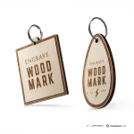 Portachiavi in legno Wood Mark