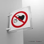 Cartello vietato l'accesso ai portatori di pacemaker P007