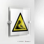 Cartello di pericolo attenzione onde alte W065