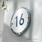 Targhette con numero in alluminio