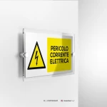 Cartello pericolo corrente elettrica mod. 2:1