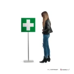 Cartello pronto soccorso croce E003