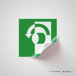 Cartello ruotare la maniglia E018 / E019