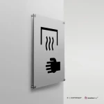 Cartello asciugatore automatico a parete