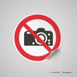 Cartello vietato scattare fotografie P029