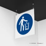 Cartello obbligo di usare il cestino per i rifiuti M030
