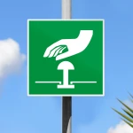 Cartello pulsante d'emergenza E020