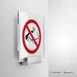 Cartello proibito l'uso degli smart glass P044