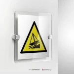 Cartello di pericolo attenzione scivolo W044