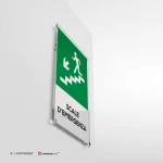 Cartello scale d'emergenza con testo mod. verticale