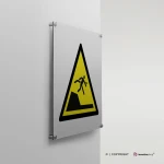 Cartello di pericolo attenzione dislivello improvviso W050