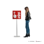 Cartello pulsante allarme antincendio F005