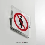 Cartello vietato l'accesso alle donne incinte P042