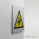 Cartello pericolo schiacciamento mani W024 / W030 / W031