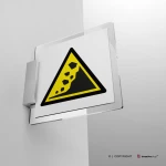Cartello di pericolo attenzione zona di frane e smottamenti W078