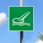 Cartello scivolo di evacuazione marina E054