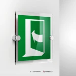 Cartello senso di apertura porta d'emergenza E022 / E023 / E057 / E058