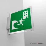 Cartello edificio di evacuazione tsunami E063