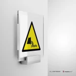 Cartello di pericolo attenzione deflusso acque reflue W055