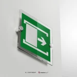 Cartello porta con apertura scorrevole a destra o sinistra E033 / E034