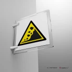 Cartello di pericolo attenzione zona di frane e smottamenti W078