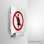 Cartello vietato l'accesso alle donne incinte P042