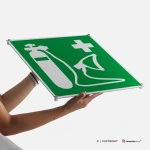 Cartello ossigeno di rianimazione E028
