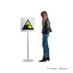 Cartello attenzione zona pericolo tsunami W056