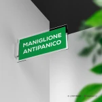 Cartello maniglione antipanico mod. 2:1