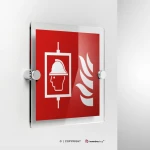 Cartello ascensore antincendio F017