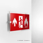 Cartello uscita d'emergenza antincendio mod. 2:1