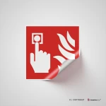 Cartello pulsante allarme antincendio F005