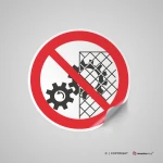 Cartello divieto di rimuovere i dispositivi di sicurezza
