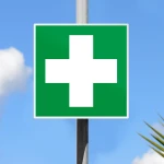 Cartello pronto soccorso croce E003