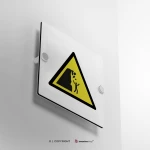 Cartello di pericolo attenzione scogliera instabile W053