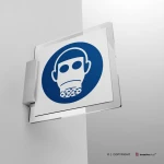 Cartello protezione delle vie respiratorie obbligatoria M017