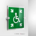 Cartello rifugio temporaneo d'emergenza disabili E024