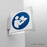 Cartello obbligo di leggere il manuale d'istruzione M002