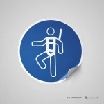 Cartello imbracatura di sicurezza obbligatoria M018
