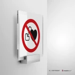 Cartello vietato l'accesso ai portatori di pacemaker P007