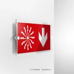 Cartello allarme con freccia antincendio mod. 2:1