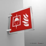 Cartello ascensore antincendio F017